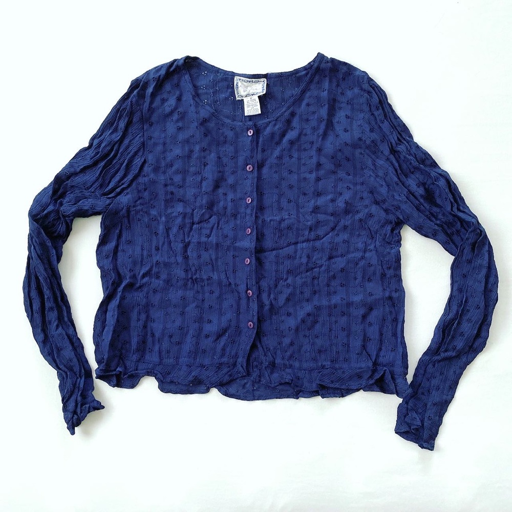 🫐 Navy Eyelet Cardigan 🫐
